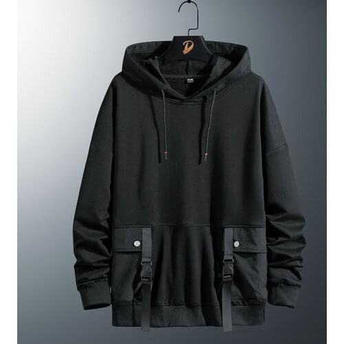 Solid Color Sweatshirt Men Harajuku Hoodies 2021 Autumn Spring Hiphop Casual Hoodie Cotton Sweatshirts Men Streetwear Clothes