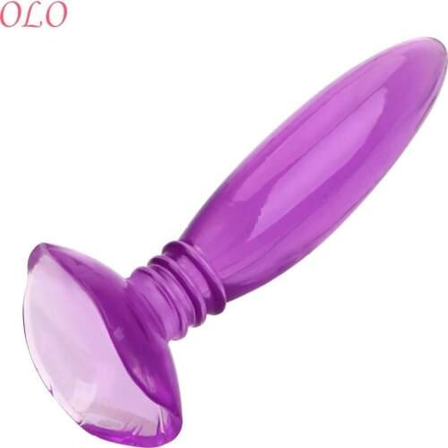 OLO Jelly Anal Plug Masturbation Prostate Massager Sex Toys for Men Women Real Skin Feeling Anal Dildo Butt Plug for Beginner