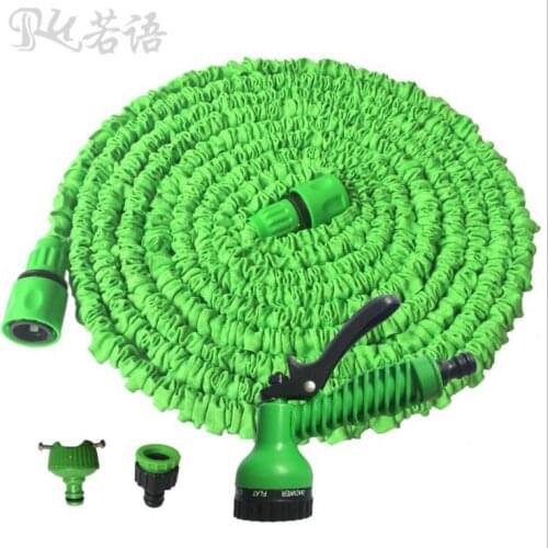 Wholesale 25sets/lot EXPANDABLE 50FT/100FT/150FT FLEXIBLE GARDEN Magic HOSE PIPE EXPANDING free Spray Gun
