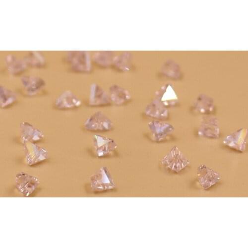 Wholesale 6mm 100pcs Triangle Austria Crystal Beads For Jewelry Making DIY Handmade Bracelet