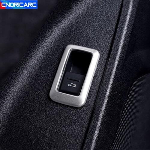 Car Styling Door Trunk Switch Button Frame Cover Trim For Audi Q3 2019-2020 Stainless Steel Interior Accessories