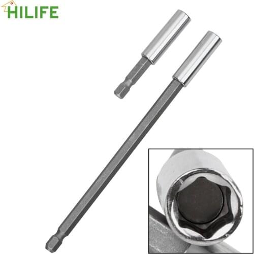 DIYWORK Screwdriver Bars Hex Magnetic Bit Holder 1/4" Sleeve Adapter High-carbon Steel Extension Drill Driver 60/150mm