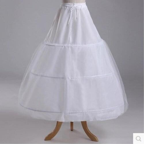 Wedding Petticoat Bridal Underskirt Crinoline Undergarment Slip with Tulle for Bride 3 Hoops