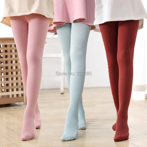 Spring/autumn girls High-density tights anti-pilling striped child kids pantyhose candy colors dance tights for toddler girls