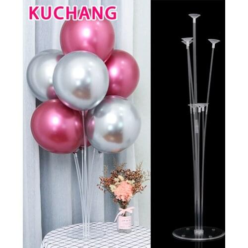 7 Tubes Balloons Stand Balloon HolderChrome Metallic Confetti Balloons Baby Shower Kids Birthday Party Wedding Decor Supplies