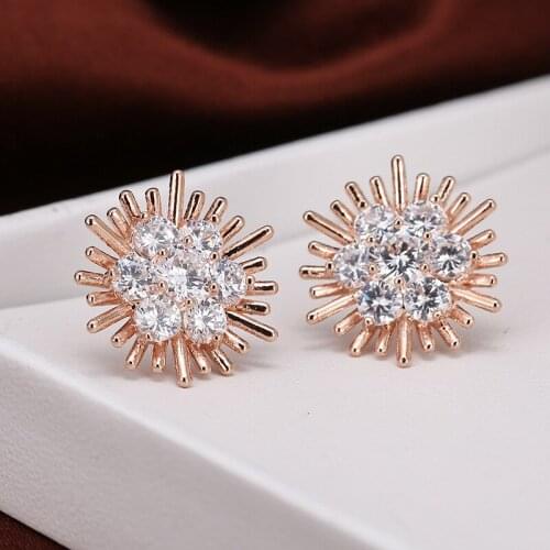 High Quality Sunflower Ethnic Style Women Fashion Ear Studs Stylish Stud Earrings Jewelry Gifts