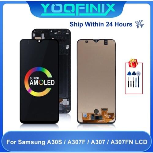 AMOLED For Samsung Galaxy A30S LCD Touch Screen Digitizer Display Replacement Parts SM-A307GT/DS A307F A307G A307 LCD Display