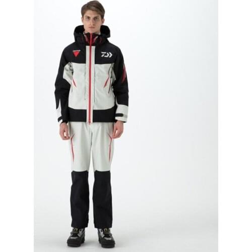 Daiwa Winter Waterproof Fishing Warm Softshell Fishing Hiking Outdoor Jackets Trekking Camp Coat&Pants Set Climb Oversize