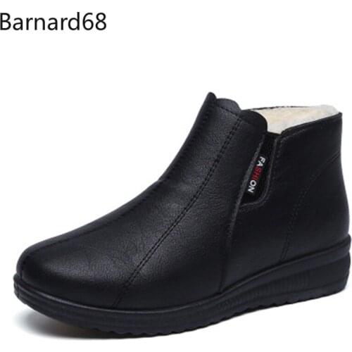 Winter Plus cashmere Keep warm women shoes waterproof Non-slip Winter shoes Womens Lightweight wear-resistant Short boot Female
