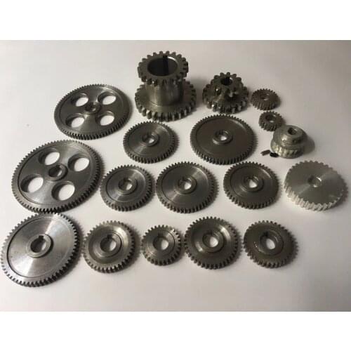 Free Shipping 18pcs/set CJ0618 Metal Gears Micro lathe gear Metal cutting machine tool gear