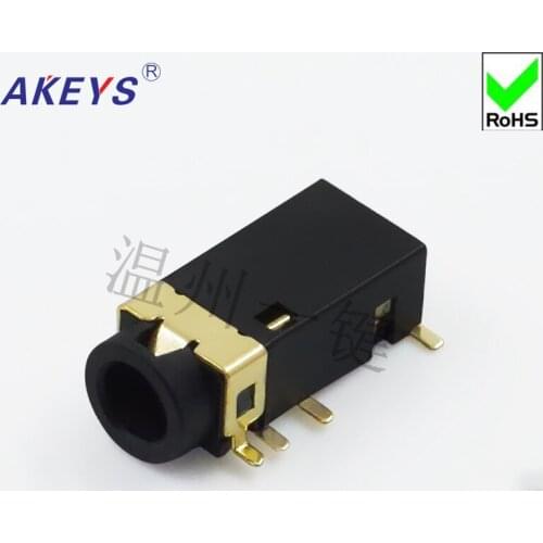 15 PCS PJ-342G headphone switch 3.5MM 5 foot patch without pin earphone Jack audio receptacle