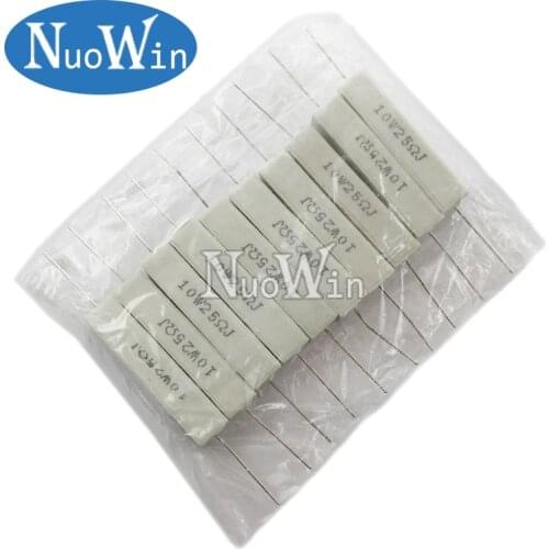 200pcs 10W 5% Cement Resistor Power Resistance 0.1 ~ 10K 0.1R 0.5R 10R 50R 0.22 0.33 0.5 1 2 5 8 10 15 20 25 30 100 1K 2K 3K ohm