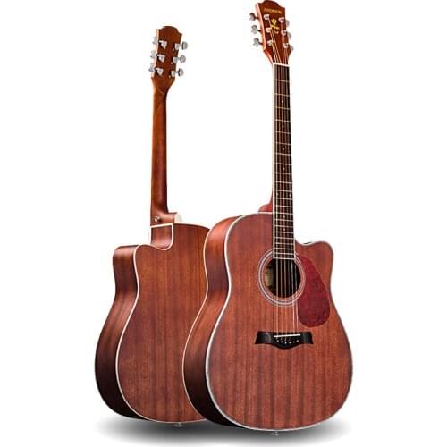 41 inch Acoustic Guitar 6 Strings Adult Beginner Guitar Mahogany Full Size Folk Guitar AGT385