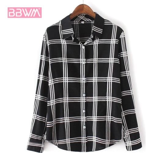 BBWM WOMAN Women's Plaid Shirts