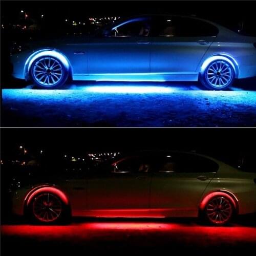 Wireless Remote Sound Control RGB LED Strip Car Underbody Atmosphere Neon Light Lights Car Interior Boutique 2019 New Wholesale