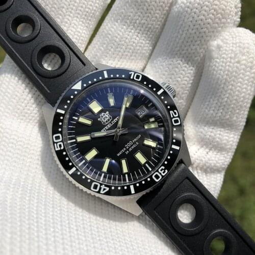 STEELDIVE Watch Men Janpan 62Mas NH35 Mechanical Wristwatch Luxury Brand Diver Watch Automatic 20Bar Water Resistant Black Dial