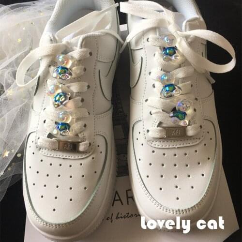 DIY Cute Shoes Charms for Nike Air Force 1 Designer Brand Bow Sneaker Buckle Accessories Fashion Cartoon Bear Shoes Decoration