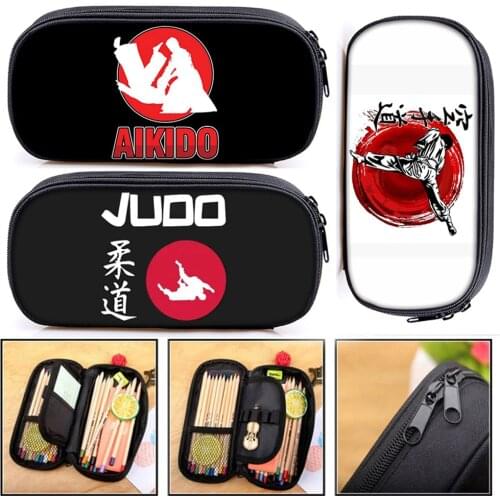 JUDO / Taekwondo / Jiujitsu / Karate / Aikido Cosmetic Case Pencil Bag Teenager Boys Girls School Supplies Bag Kids Pencil Box