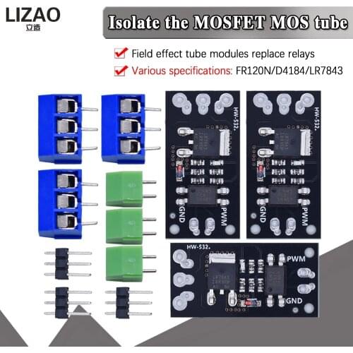 FR120N LR7843 AOD4184 D4184 Isolated MOSFET MOS Tube FET Module Replacement Relay 100V 9.4A 30V 161A 40V 50A Board