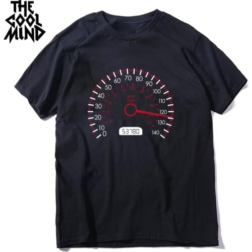 COOLMIND top quality 100% cotton men T shirt casual summer car speed meter print men tshirt male o-neck t-shirt tee shirts