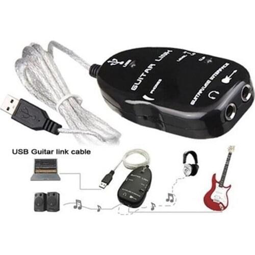 Audio guitar effects pedal Guitar to USB Interface Link Cable PC/MAC Recording Record with CD Driver Guitar accessories Parts