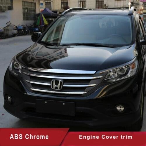 KOUVI ABS Chrome engine cover trim hood molding garnish for 2012 13 14 15 16 Honda CRV Car accessories styling