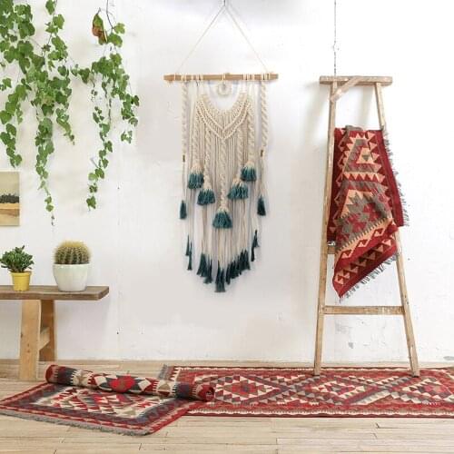 Creative Pattern Cotton Handmade Weaving Wall Hanging Wedding/Birthday Party Backdrop Decoration Bohemian/ Macrame Tapestry Gift