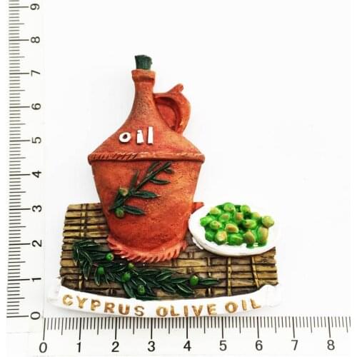 Cyprus)Fridge Magnet,Creative Travel Commemorate Crafts 3D Ornaments Magnetism Resin Material Refrigerator Stickers