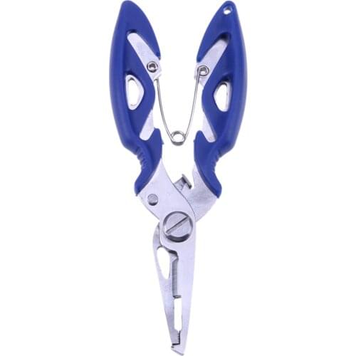 Stainless Multi-Functional Scissors Line Cutter Braid Cutter Hook Remover Tackle Fishing Tools Anti-Skid Outdoor Fishing Pliers