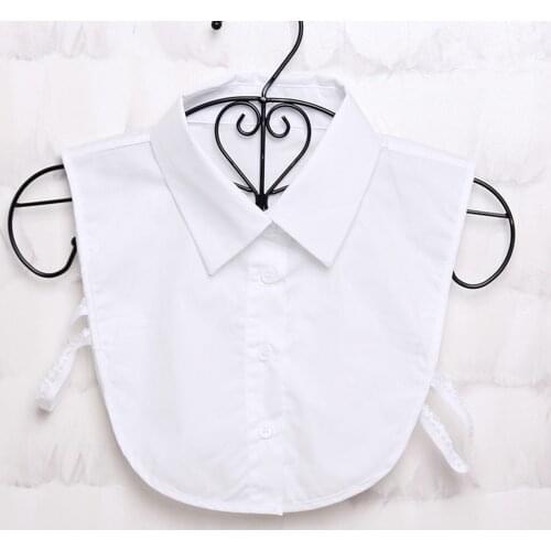 Fashion Women Choker Necklace Peter Pan Detachable Lapel Shirt Fake False Collar Cotton Lace False Collar Top Women Clothes Acce