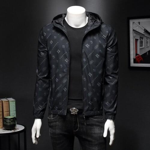 2020 High Autumn Quality Designer Brand Men Hooded B Letter Embroidery Mens Jacket with Hat Outerwear Coat 4XL 5XL 2118