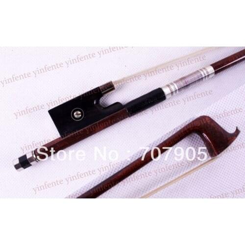 New 4/4 Pernambuco Skin Violin Bow Carbon Fiber Stick core Ebony frog