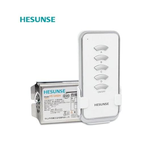 New HS-QA024 4Channels Wireless Remote Control Switch suit for 220V&110V