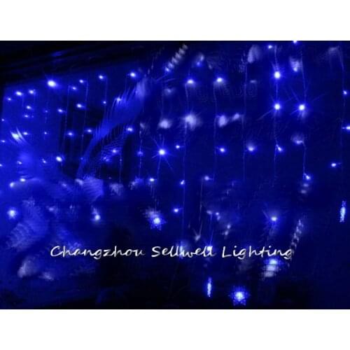 GREAT!Christmas light showcase decoration 1*2m blue snow LED star lamp H274