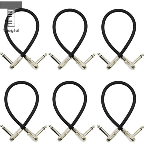 Tooyful Guitar Effects Pedal Cable Patch Cord 30cm with 1/4'' Right Angle Connector Jack 6.35mm for Guitar Bass Parts