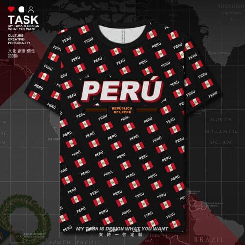 Peru Peruvian PE PER Quick Dry t shirt t shirt for men Breathable Fitness Sportswear sporting brands Workout summer clothes