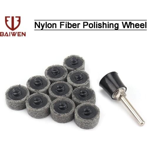 25mm 1'' Roloc Polishing Wheel Buffing Pads Nylon Fiber Abrasive Disc 9P Non-Woven Discs For Metal Marble Dremel Accessories