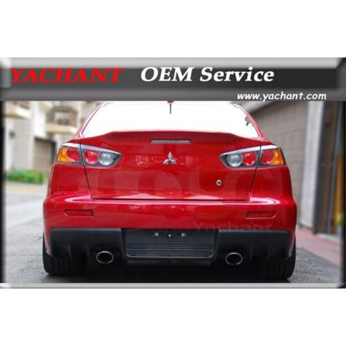 Car-Styling FRP Fiber Glass Bootlid Boot Flaps Tailgate Fit For 08-12 Lancer Evolution EVO X Evo 10 CSL Style Rear Trunk BootLid