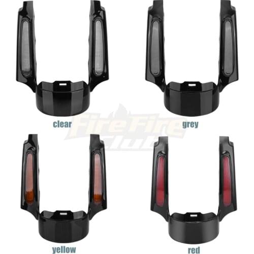 Motorcycle LED Turn Signals Rear Fender Extension Fascia For Harley Touring Road King Electra Glide Street Glide FLHTK FLHR