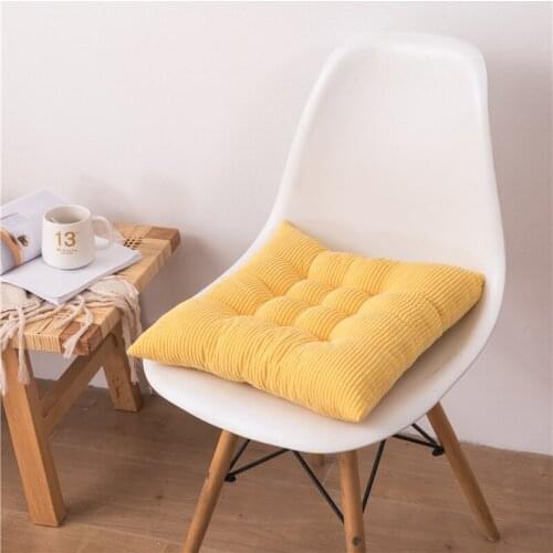 Corduroy Thicken Chair Cushions Office Classroom Student Stool Breathable Soft Butt Pad Tatami Floor Mat Decorate Room