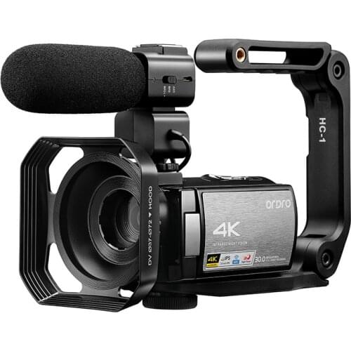 Video Camera Camcorder 4K Full HD Ordro AE8 WiFi IR Night Vision Digital Filmadora Vlog Cameras with SD Card For YouTube Blogger