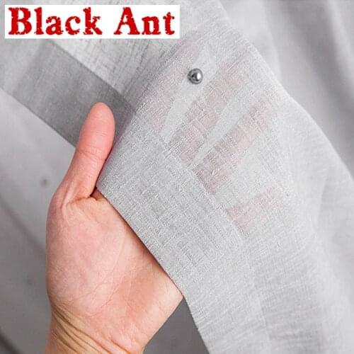 American Luxury Pearl Curtain for Living Room Grey Tulle Curtain for Window Bedroom Voile Sheer Fabric Drape Blinds X343 #40