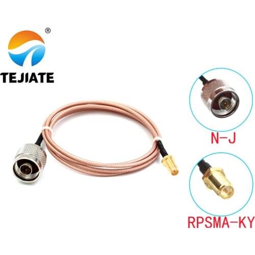 1PCS TEJIATE Adapter Cable RPSMA To N Type RPSMA-KY Convert N-J 8-90CM 1M 1.5M 2M Length Connector RG316 Wire
