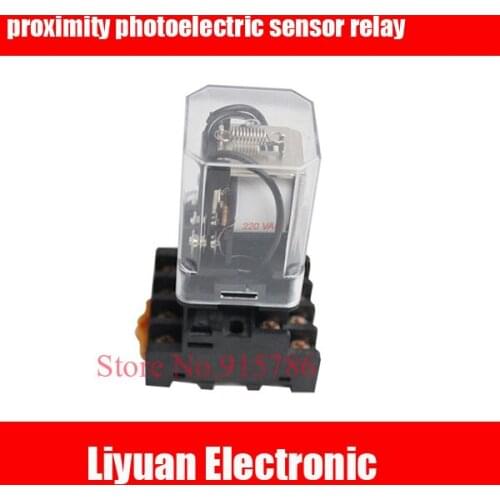 2pcs Universal Small Relay for proximity photoelectric sensor / DC24V DC220Vj relay with base