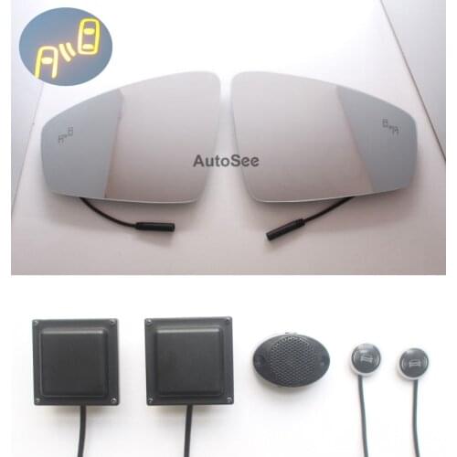 2017 for VW Tiguan car BSD BSM blind spot monitoring Millimeter wave Sensor 24GHZ Radar Mirror light alarm Lane change indicator
