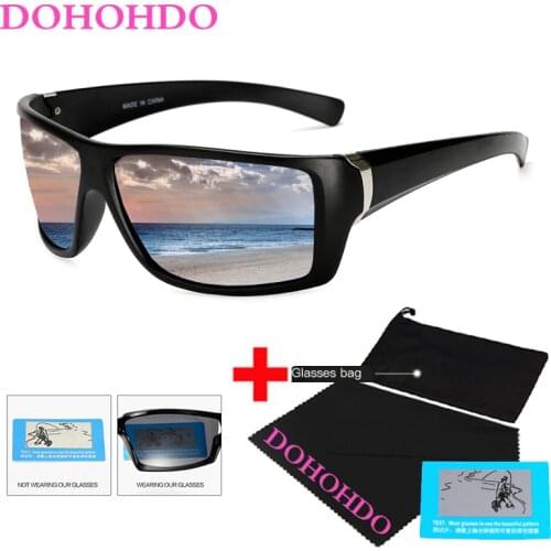 DOHOHDO Night Vision Glasses For Headlight Polarized Driving Sunglasses UV400 Yellow Lens Protection Night Eyewear For Driver