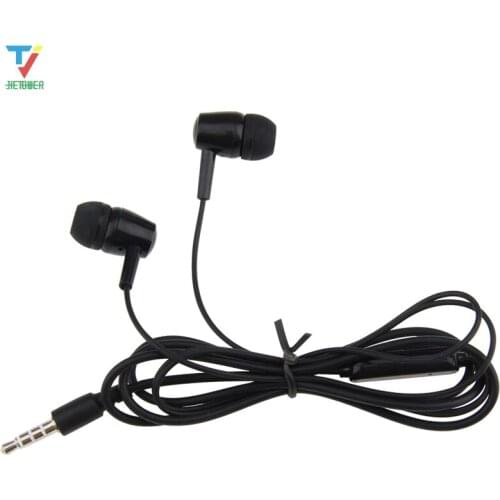 3.5mm Jack Wired Earphones In Ear Bass Headphones Stereo Headset Volume Control Earbuds Mobile Phone Earphone 100pcs