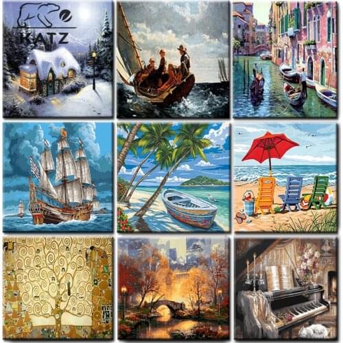 Diamond Painting Seasons Landscape Diamond Embroidery Beautiful Beach Picture Diy Handmade Toy Diamond Mosaic Cross Stitch Decor
