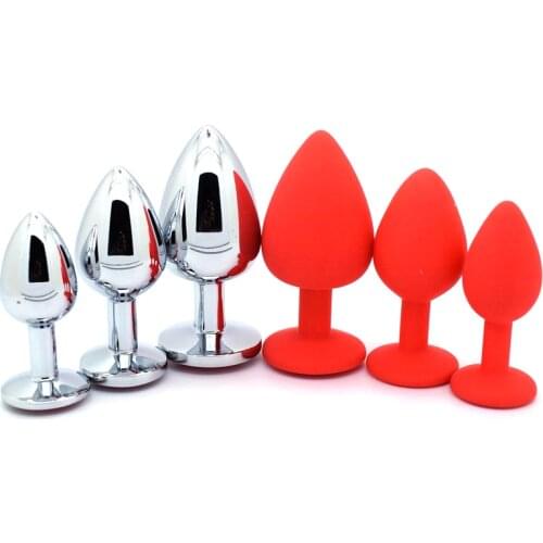 NINGMU Anal sex toys for woman female masturbation Butt plug metal anal plug prostate massager erotic toys anal beads