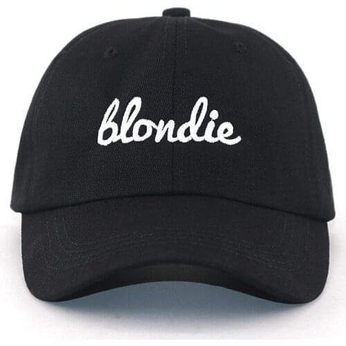100% cotton embroidery blondie baseball cap for women hip hop snapback hat women fashion dad hats black sport cap unisex